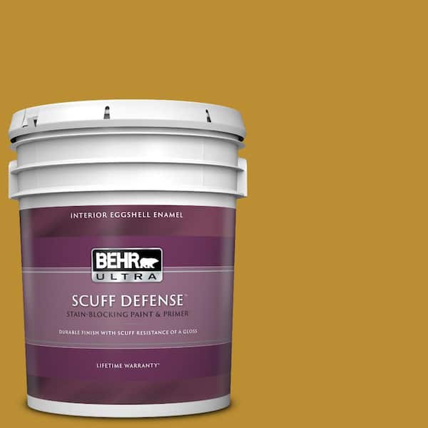 BEHR ULTRA 5 gal. #360D-7 Brown Mustard Extra Durable Eggshell Enamel Interior Paint & Primer