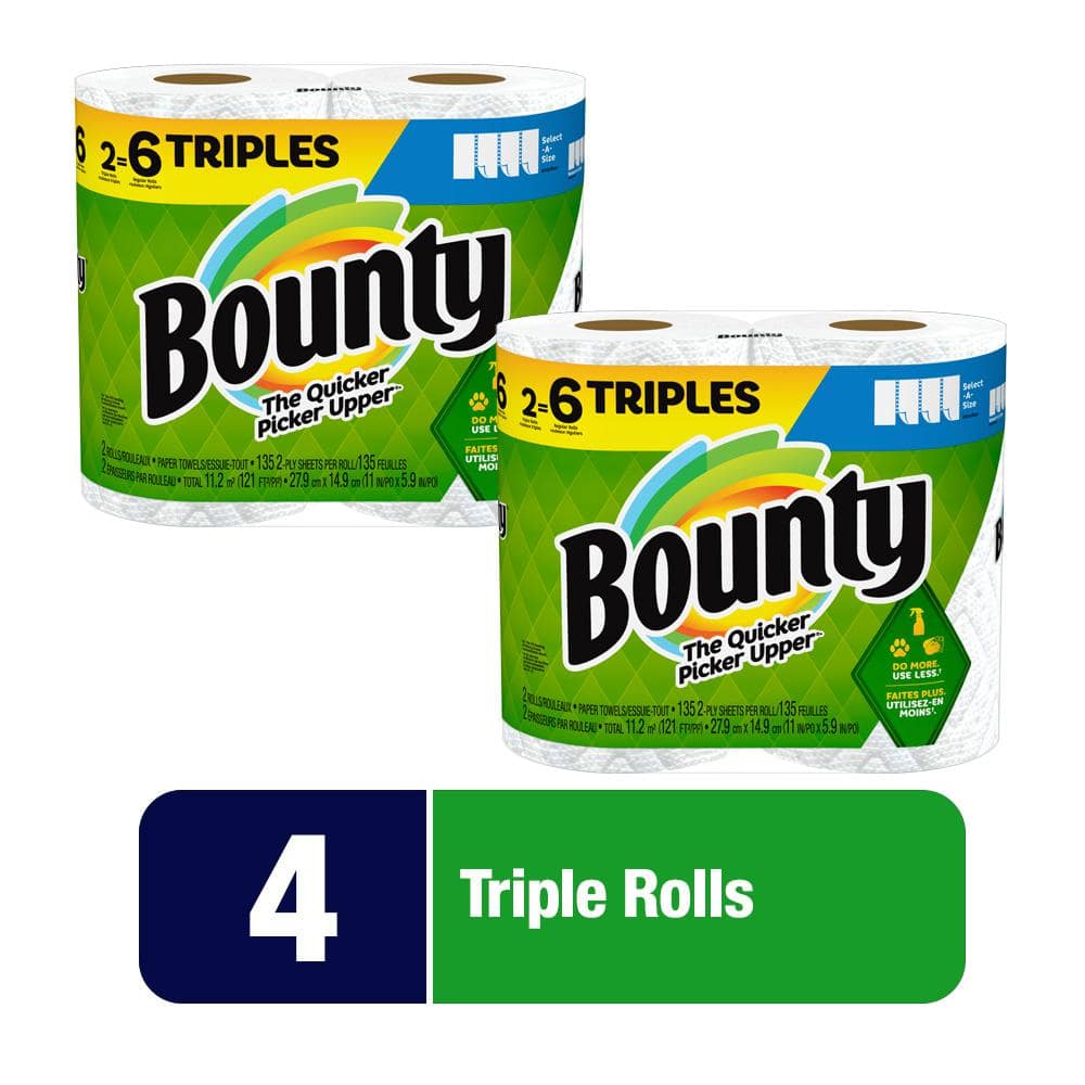 Bounty 2-Ply Select-a-Size Paper Towel Roll, 90 Sheets / Roll - 24/Case