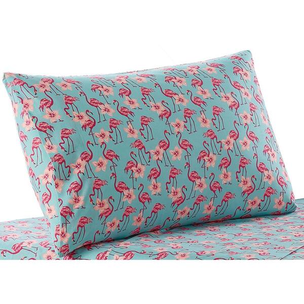 Pillow Cover Set Flamingo Design Set of 4 Pcs Flower Design