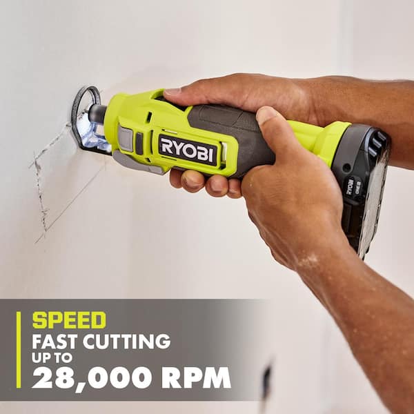 RYOBI ONE+ 18V Cordless Cut-Out Tool with Ah Battery and