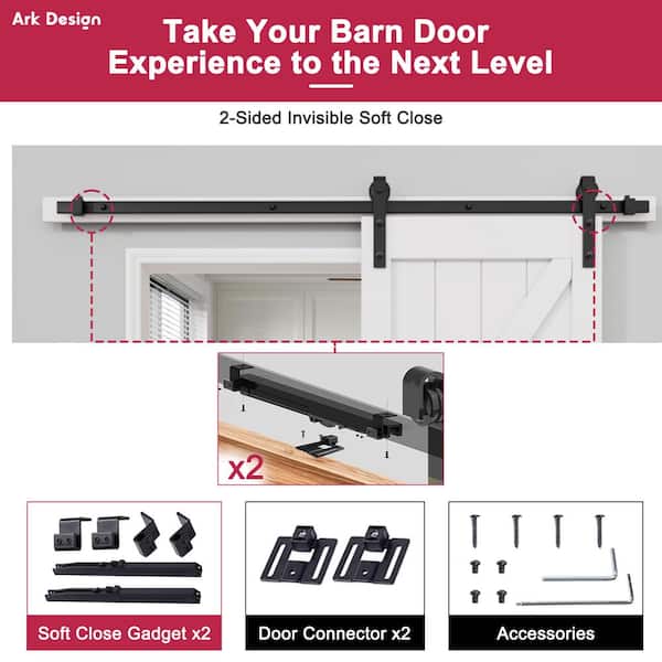 RELIABILT 42-in x 84-in White Primed K-frame Mdf Single Bypass Barn Door (Hardware Included)
