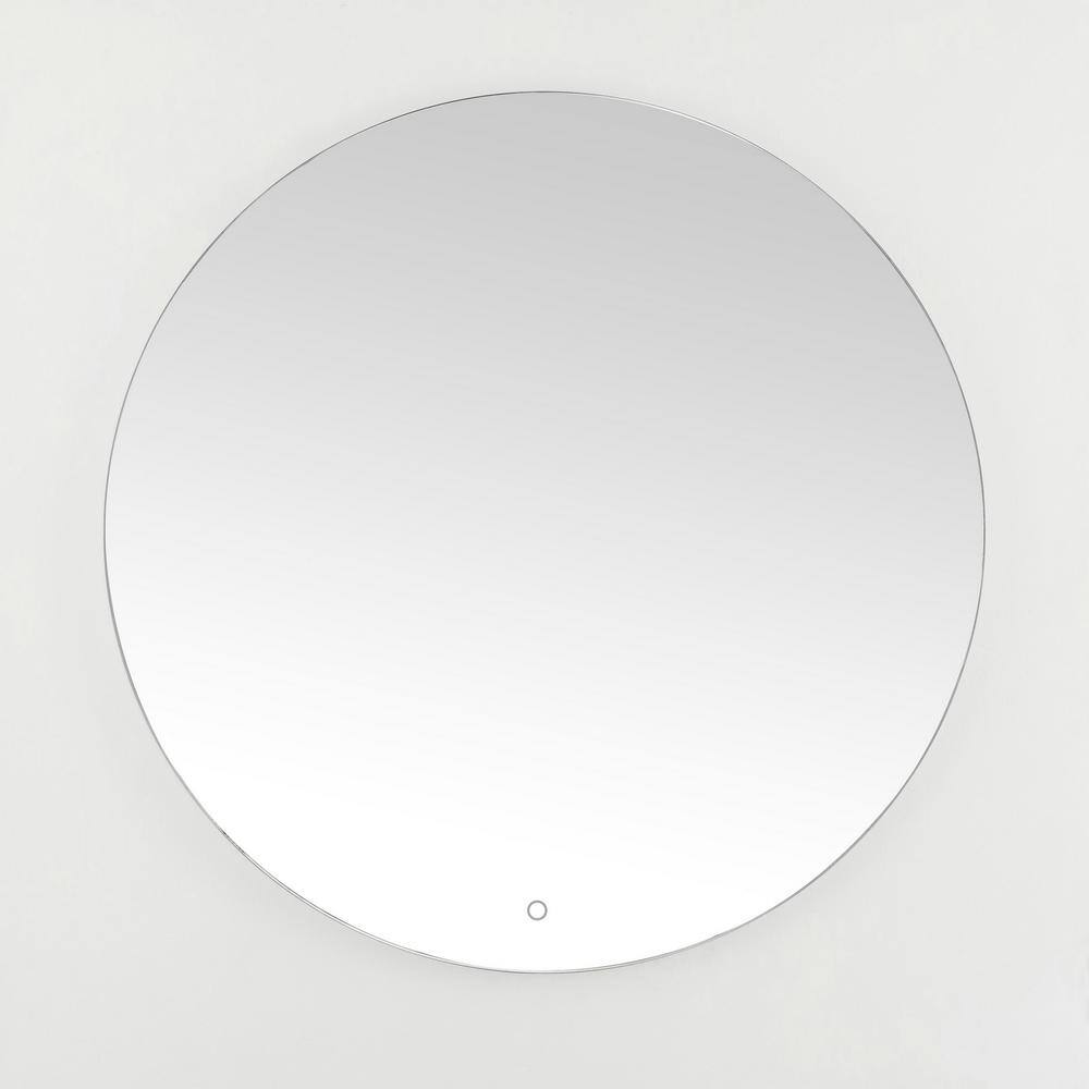 Ashden 36" Round Frameless LED Backlit Wall Mirror