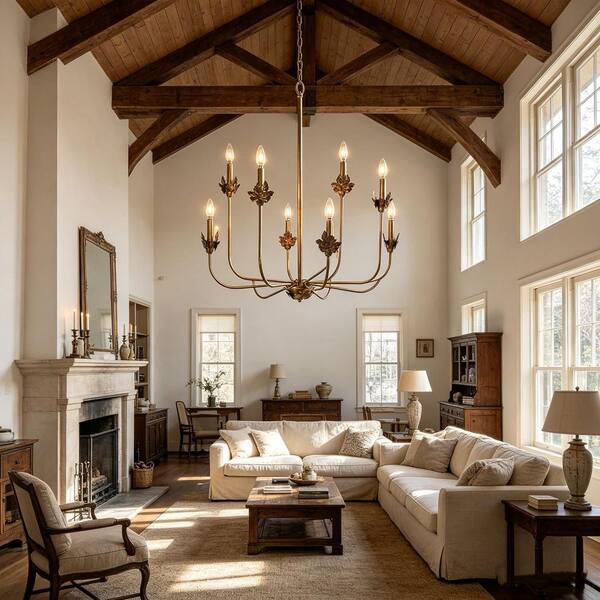TRIBESIGNS WAY TO ORIGIN Daylyne 8-Light Linear Brown Chandelier