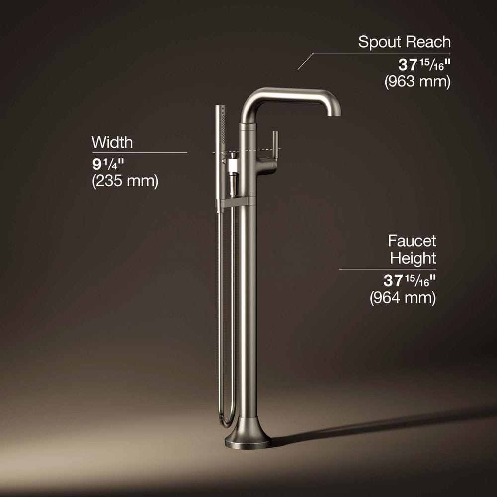 Tone Brushed Nickel Freestanding Tub Faucet with Hand Shower