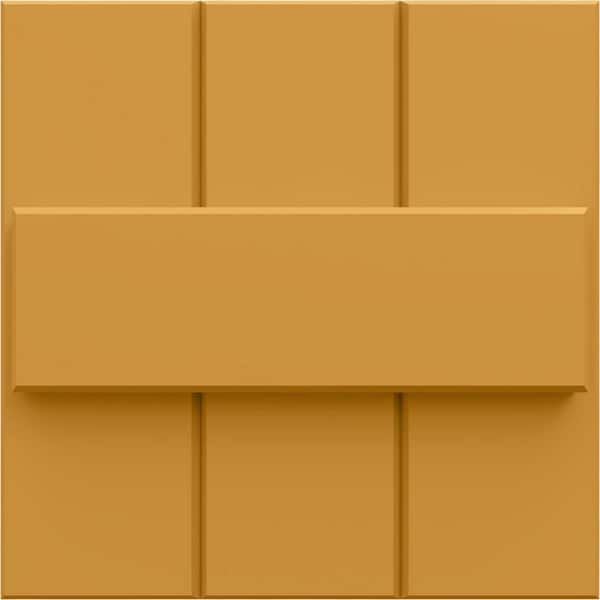 Ekena Millwork 12 in. W x 12 in. H True Fit PVC Joined Board-n-Batten Shutters Sample, Turmeric