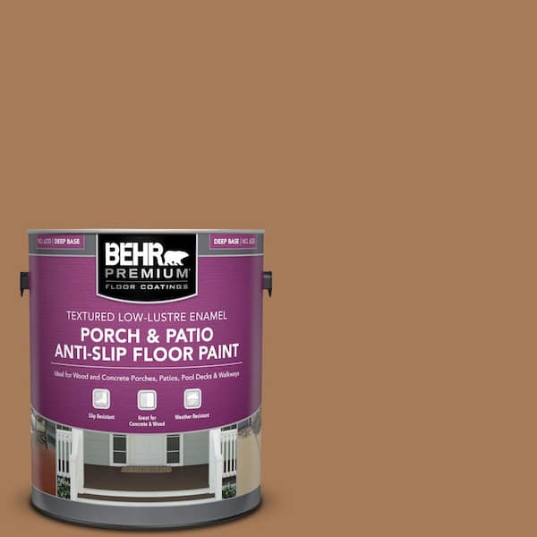 BEHR PREMIUM 1 gal. #SC-146 Cedar Textured Low-Lustre Enamel Interior/Exterior Porch and Patio Anti-Slip Floor Paint
