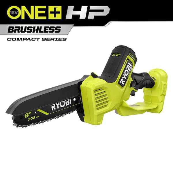 RYOBI ONE+ HP 18V Brushless 8 in. Battery Compact Pruning Mini Chainsaw (Tool Only)