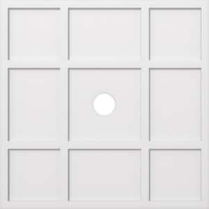 1 in. P X 13-1/4 in. C X 38 in. OD X 4 in. ID Rubik Architectural Grade PVC Contemporary Ceiling Medallion