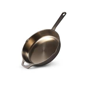 10.25" Cast Iron Skillet, Pre-Seasoned Frying Pan with Bronze Finish