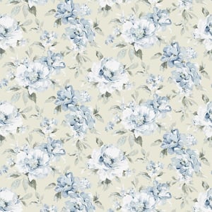 Whispery Floral Bluebell Vinyl Peel and Stick Wallpaper Roll ( Covers 30.75 sq. ft. )