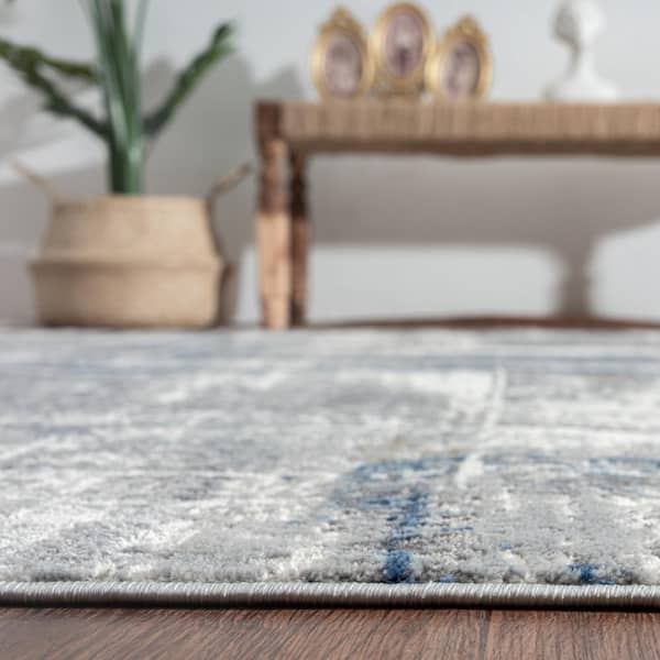 Grays/Azure 7 ft. 6 in. x 9 ft. 6 in. Area Rug