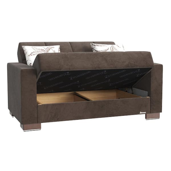 Barato Fabric Upholstery Convertible Love Seat with Storage