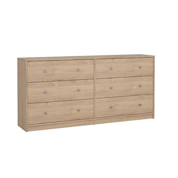 【731さま専用】draw drawers two way tops Tvilum Portland 6-Drawer Double Dresser in Oak 26.89 in. H x 56.34