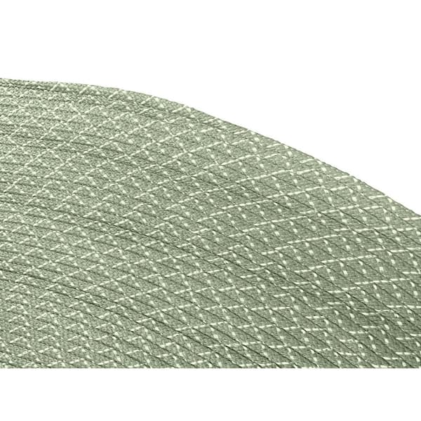 Sunsplash Braid Collection Lime 96" Round 100% Polypropylene Reversible Indoor/Outdoor Area Rug