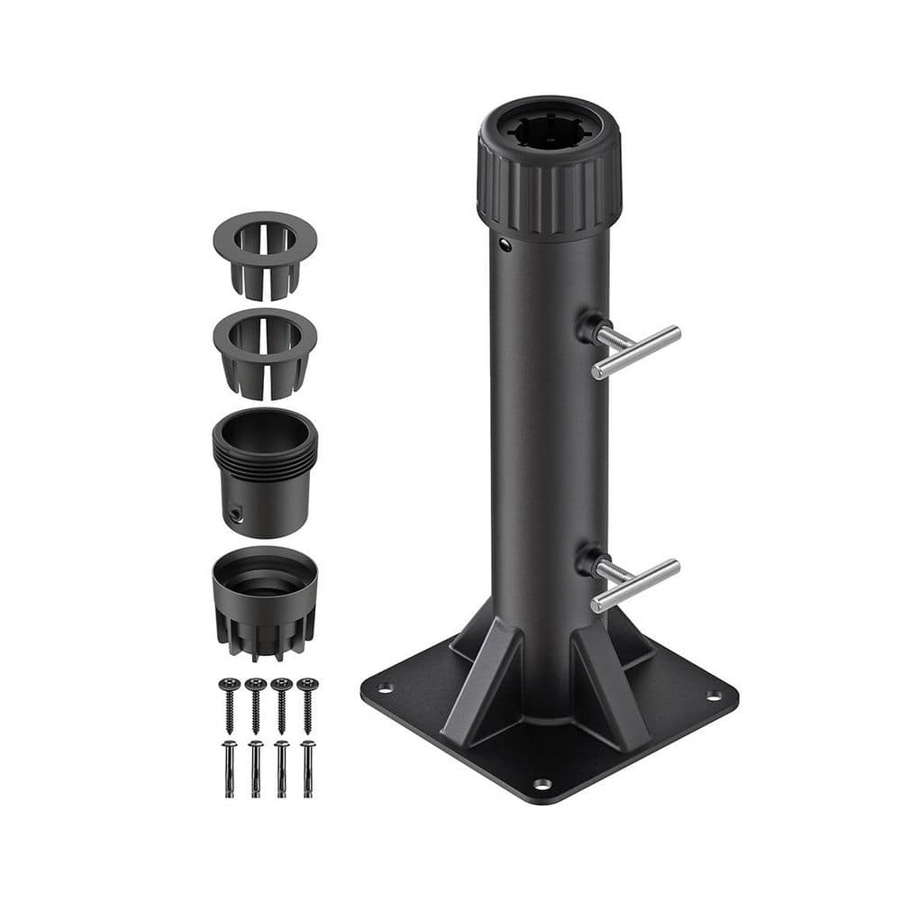 4. 77lb. Steel Patio Umbrella Base in Black Powder-Coated Finish Heavy Duty Windproof Design for Deck Garden price history on PriceWatchPro