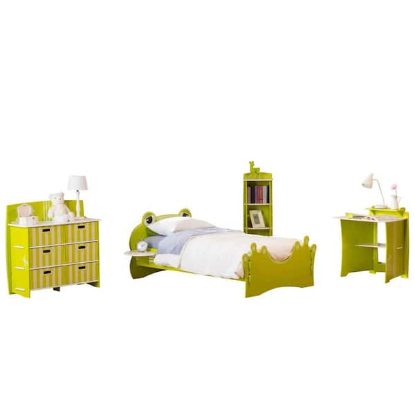 RST Brands Legare Frog Green and White Twin Bedroom Set