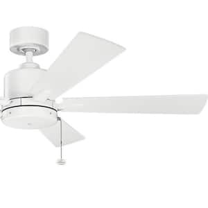 Lucian II 52 in. Indoor Matte White Downrod Mount Ceiling Fan with Pull Chain