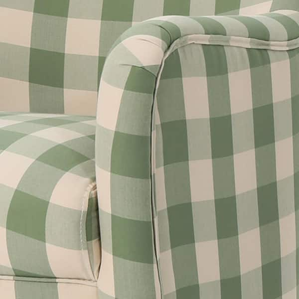 Noble House Arabella Green Checkerboard Fabric Club Chair 42701 - The Home  Depot