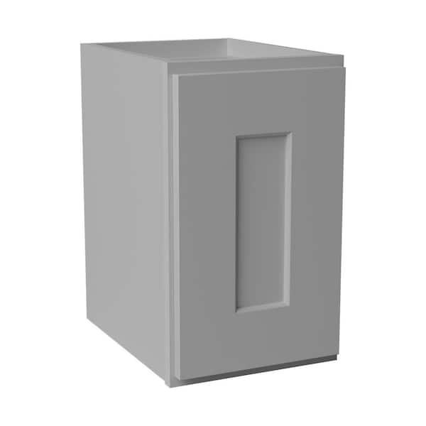 9 in. W x 12 in. D x 15 in. H Ready to Assemble Solid Wood Shaker Wall Kitchen Cabinet in Light Grey