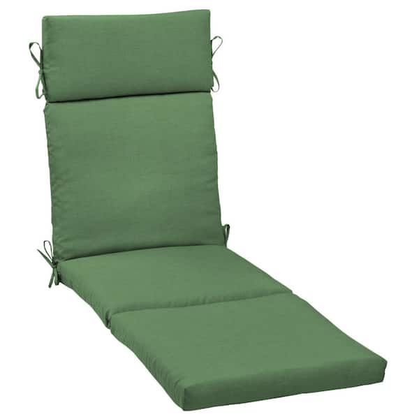 Arden Selections Leala Texture 21 in. x 72 in Outdoor Chaise Lounge Cushion in Moss