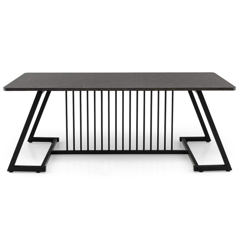 Costway 48 in. Black Modern Specialty Wood Coffee Table Stylish End