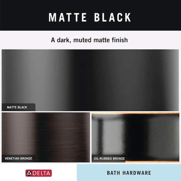 Delta Ashlyn Double Towel Hook Bath Hardware Accessory in Matte Black  76435-BL - The Home Depot