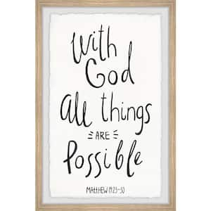 "All Is Possible" by Marmont Hill Framed Typography Art Print 12 in. x 8 in.