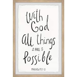"All Is Possible" by Marmont Hill Framed Typography Art Print 18 in. x 12 in.