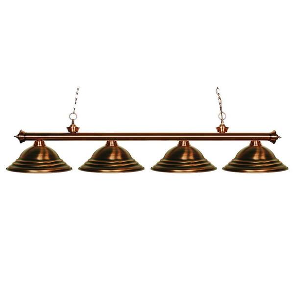 Tulen Lawrence 4-Light Antique Copper Incandescent Ceiling Island Light