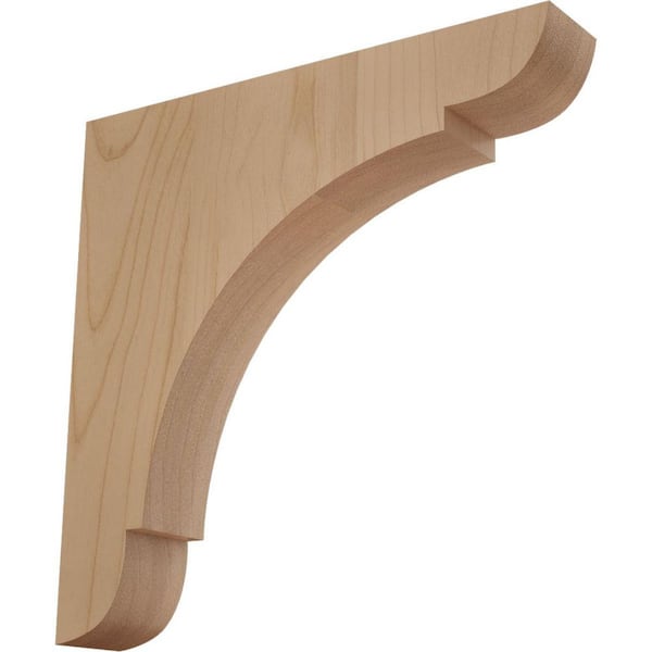Ekena Millwork 1-3/4 in. x 10 in. x 10 in. Alder Large Olympic Bracket