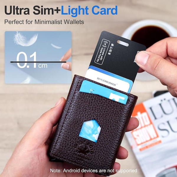 EKIEUDL Wallet Tracker Card with GPS Smart Tracking for