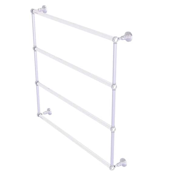 Allied Brass Pacific Grove Collection 36 in. Wall Mounted Towel Bar in Satin Chrome with Twisted Accents