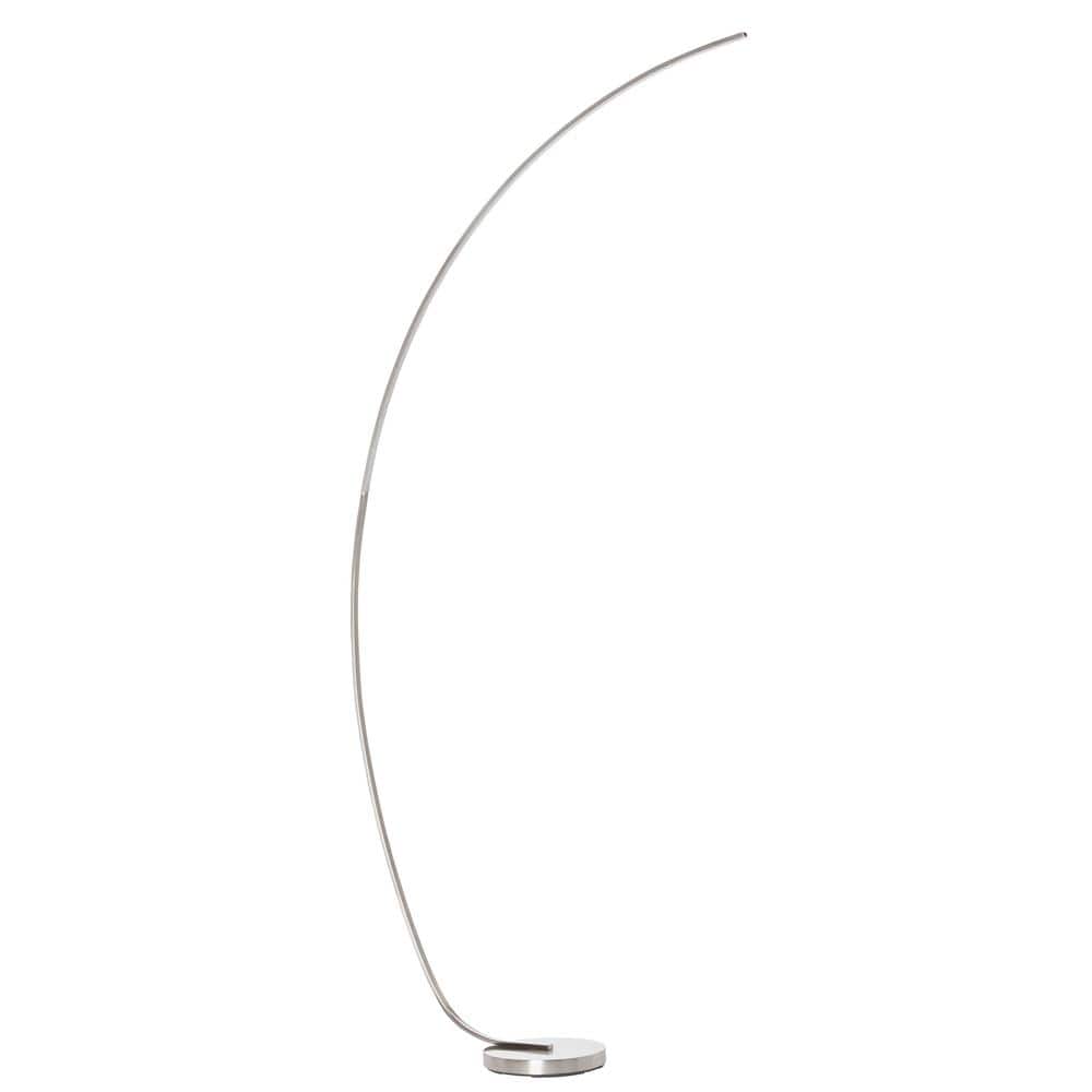 81 in. Brushed Nickel Finish 1-Light 1300 Lumens Arc type Floor Lamp