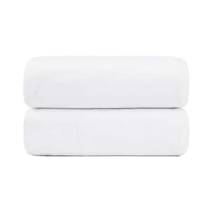 White Oversized Microfiber Bath Towel (Set of 2)