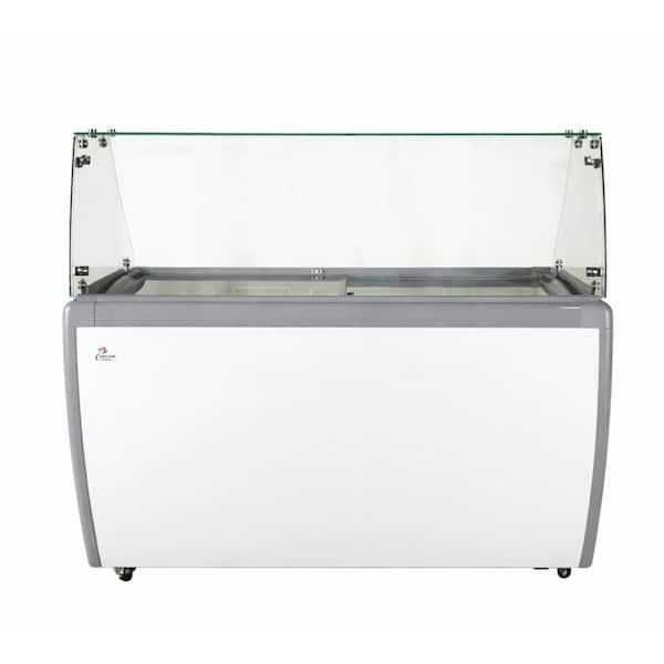 Cooler Depot 60 in. 16.6 cu. ft. 10 Tub Manual Defrost Ice Cream