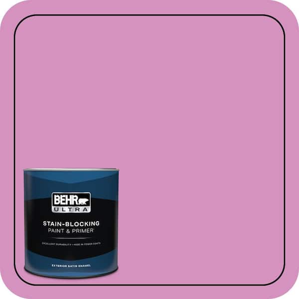 BEHR ULTRA 1 qt. #680B-4 Pressed Flower Satin Enamel Exterior Paint & Primer