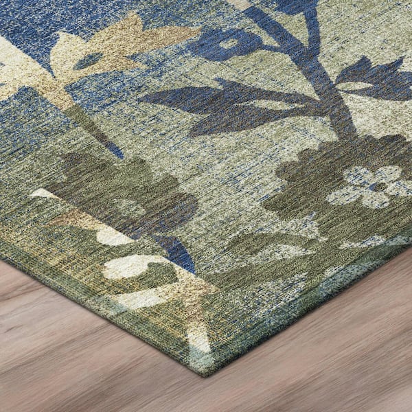 Chantille Machine Washable Indoor/Outdoor Abstract ACN2915 Olive 8 ft. x 10 ft. Area Rug