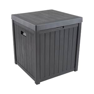 50 Gal . 22 in. L x 22 in. W x 24.4 in. H Fade-Resistant Gray Resin Deck Box