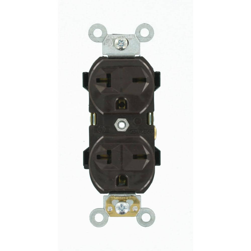 20 Amp 250 V NEMA 6-20R Duplex Outlet/Receptacle, Brown (1-Pack) 5824 price history on PriceWatchPro