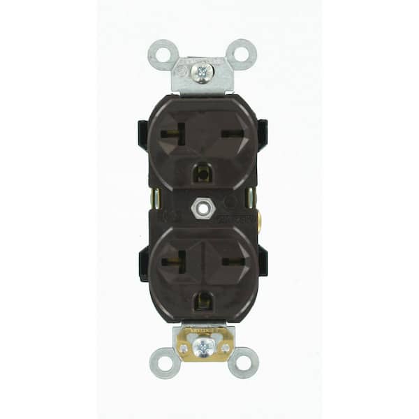 20 Amp 250 V NEMA 6-20R Duplex Outlet/Receptacle, Brown (1-Pack) 5824