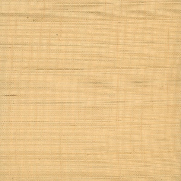 Kenneth James Li Beige Textured Non-Pasted Grasscloth Paper Wallpaper