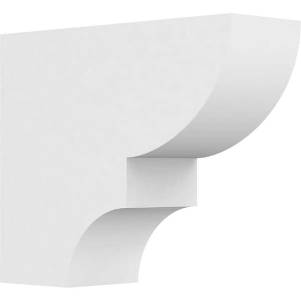 Ekena Millwork 4 in. x 10 in. x 12 in. Ridgewood PVC Rafter Tail Brace