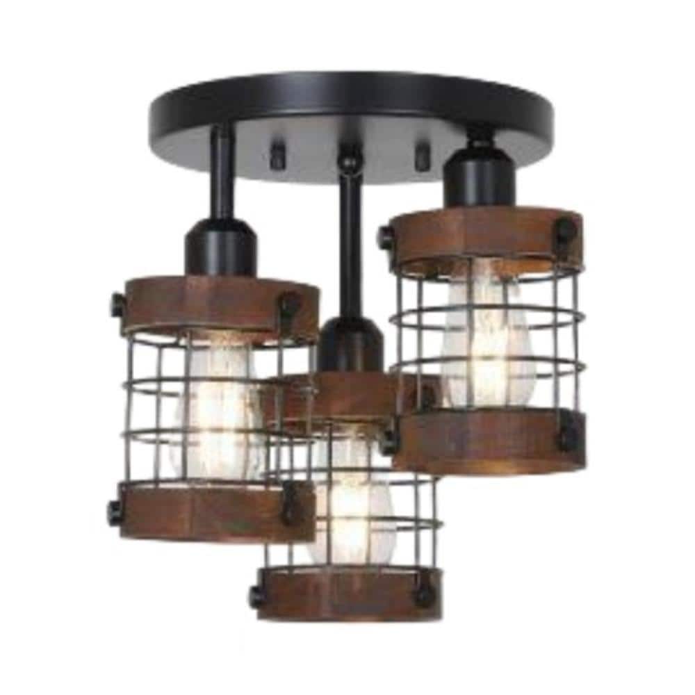 Semi Flush 3-Light Farmhouse Chandelier Ceiling Mount for Bedroom Hallway Kitchen price history on PriceWatchPro