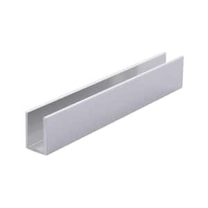9/16 in. W x 95 in. L U Channel Framed for 3/8 in. Thick Fixed Glass Shower Door Track Assembly Kit in Brite Anodized