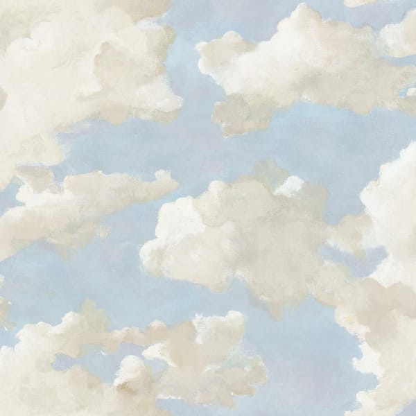 York Wallcoverings 34 sq. ft. Clouds On Canvas Premium Peel and Stick Wallpaper