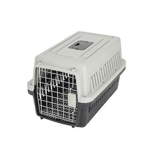Travel Pet Dog Cage, Gray and Black