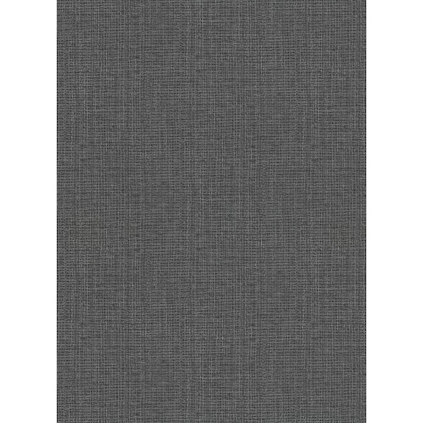 Claremont Charcoal Faux Grasscloth Vinyl Strippable Roll (Covers 60.8 sq. ft.)