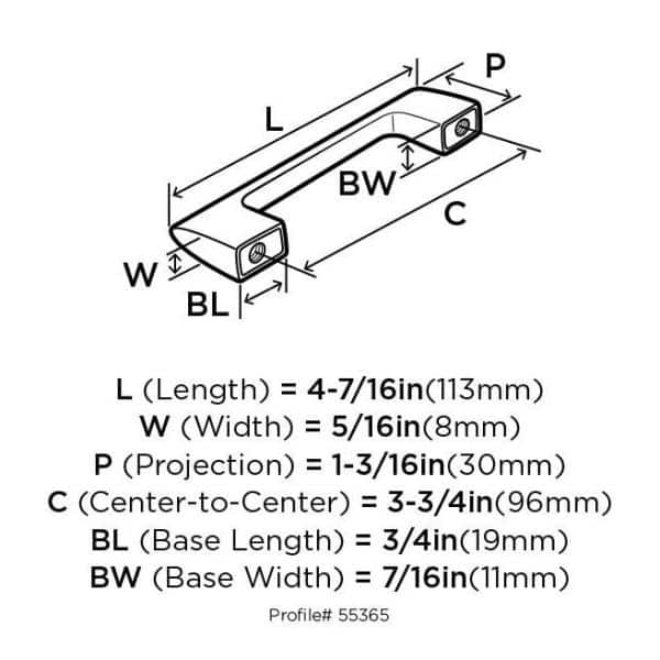 Satin Nickel 3-3/4" Modern Brushed Bar Pull
