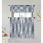 Indigo Geometric Rod Pocket Room Darkening Curtain - 58 in. W x 58 in. L (Set of 2)