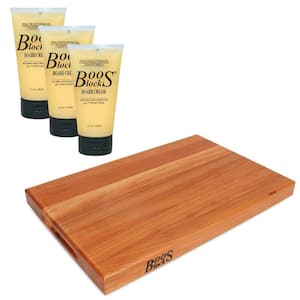 JOHN BOOS 20 in. x 15 in. Rectangular Wood Edge Grain Cutting Board with  Natural Moisture Cream, Maple CB1054-1M2015150 + BWC-3 - The Home Depot